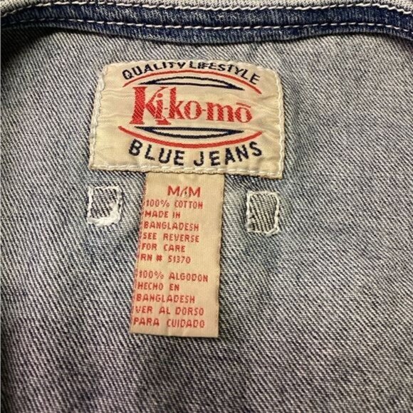 Ki-Ko-Mo Women’s Vintage Dark Wash Blue Jean Cotton Denim Vest, size M - Picture 7 of 8